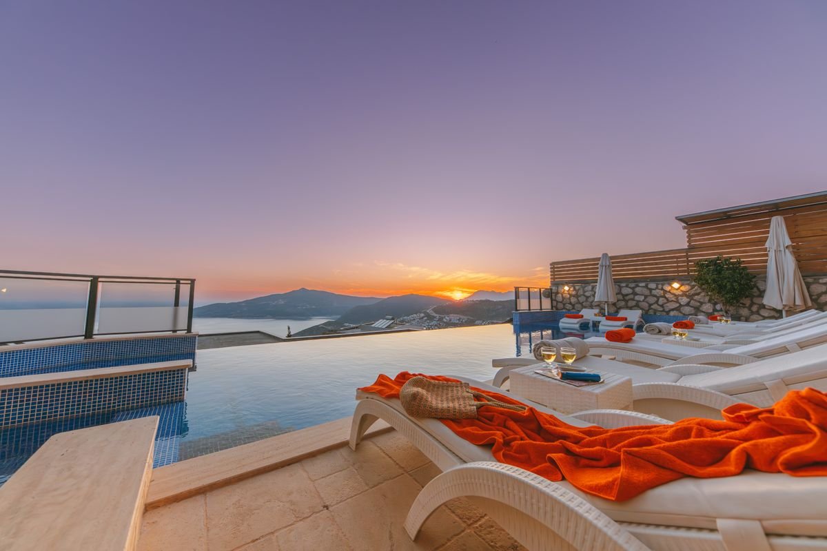 Private villa terrace with sea view